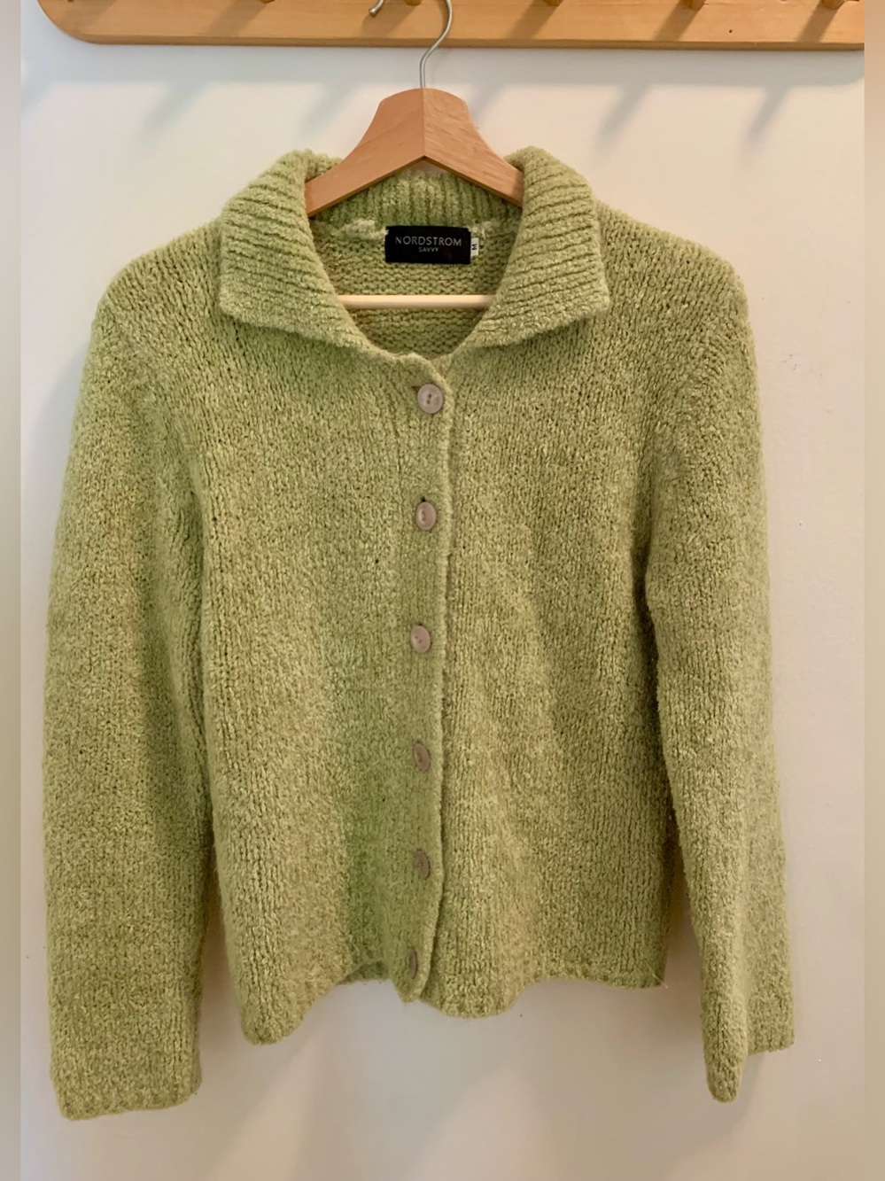 Pistachio Green fluffy Cardigan